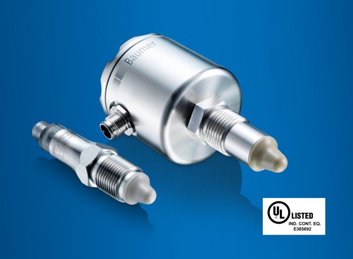 The Baumer CleverLevel LBFS (left) and LFFS series are now UL listed.Photo by Baumer Group International Sales