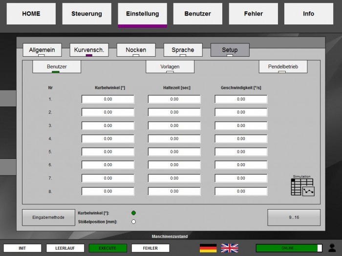 The user can define the course of the press ram in ProMaster by entering support points.Photo by Baumüller Nürnberg GmbH