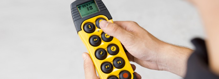 Ergonomic design: DRC D3 hand-held transmitterPhoto by Demag Cranes & Components GmbH
