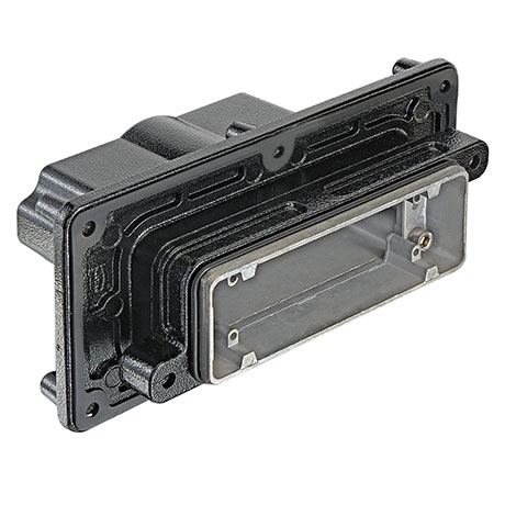 Han® HPR panel feed trough housing Photo by HARTING Technology Group
