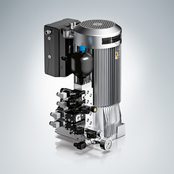 The compact power pack of type HK from HAWE Hydraulik with frequency converter has been adapted for use in lathes.Photo by HAWE Hydraulik SE