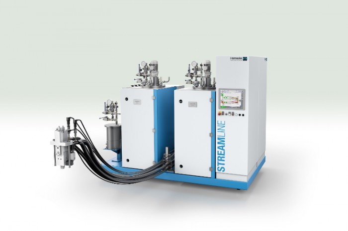 Streamline metering machine for the production of fibre-reinforced structural parts by the HP-RTM processPhoto by Hennecke GmbH