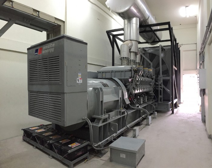 The MTU Onsite Energy Series 4000 generator set produces 3,250 kilowatts of electricity and can come online within seconds of a power outage.Photo by MTU Onsite Energy