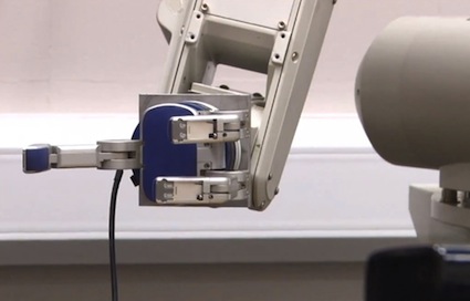 Robotic arm and hand grip technology.