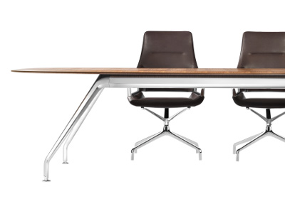 Graph table (design jehs + laub): a virtually seamless table range that matches the design of the award-winning Graph chair perfectly. Photo by Wilkhahn