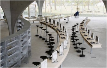 The library building  designed by Toyo Ito