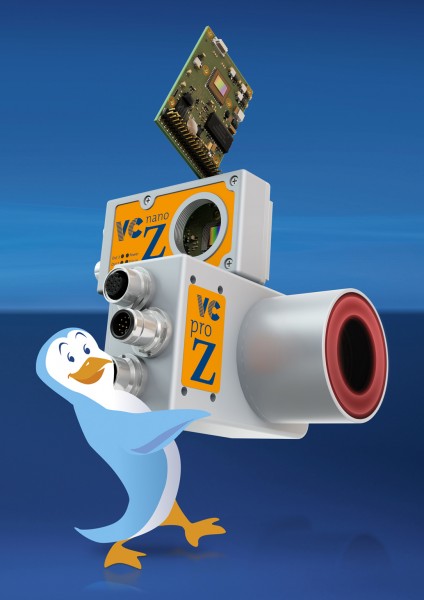 The new VC Z series of intelligent cameras with the VC Linux operating system presented at exhibitions in Nuremberg and San Francisco.Photo by Vision Components GmbH