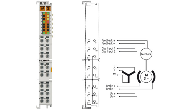 EL7201-0010 | Servomotor terminal with OCT, 50 V DC, 4 APhoto by Beckhoff Automation GmbH