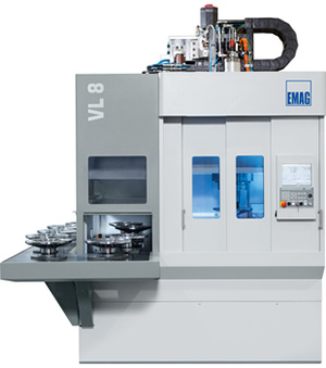 Vertical pick-up turning machine