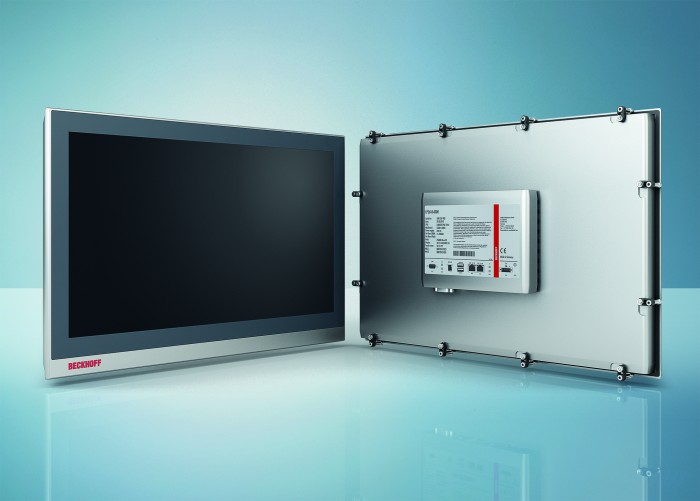 The compact CP26xx Panel PC with 1 GHz ARM Cortex™ A8 CPU is ideally suited for small and medium-sized PLC and motion control applications. Photo by Beckhoff Automation