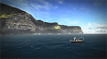 Cliff face scanned from vessel with texture overlayPhoto by Renishaw