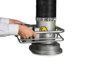 The vacuum tube lifter JumboSprint Ex is ATEX certified. The operator handle and suction pads are made using stainless steel.