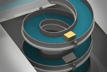 Curve, Vertical Conveyor, merging conveying lines equipment modules and