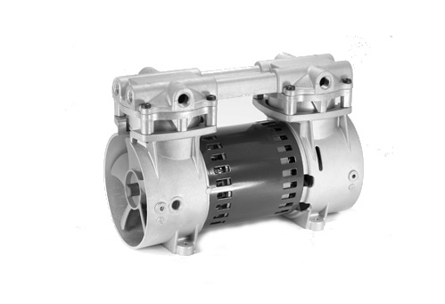 Thomas Compressor Vacuum Pump 415CDC30/24 Assembly w/ SMC AF20 Water Trap 