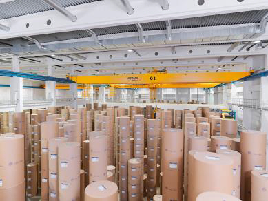 In future, five process cranes will serve two fully automated paper - roll shipping stores in the two paper factories operated by Siam Kraft Industry in Thailand.Photo by Demag Cranes & Components GmbH