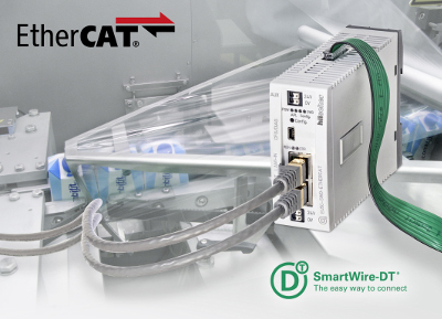 SmartWire-DT now communicates with Ethercat and can therefore be used for high-performance real-time automation tasks. Photo by Eaton Corporation