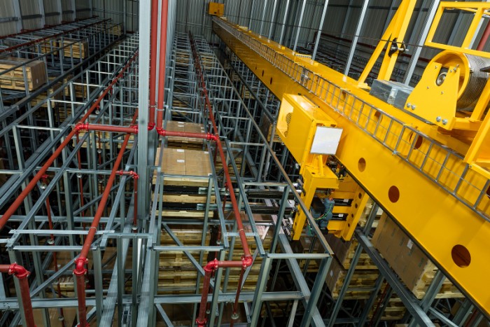 Jungheinrich is implementing a three-aisle high bay warehouse for pallet storage with a total of 9,888 pallet slots for HEWI G. Winker in Spaichingen, Germany.Photo by Jungheinrich AG