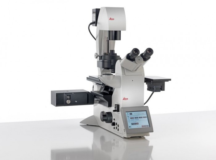 The Leica WF FRAP Photobleaching Module for the Inverted Research Microscope Leica DMi8 is made for the investigation of cellular dynamics and enables users to flexibly define their bleaching area using masks of various sizes and shapes.Photo by Leica Microsystems GmbH