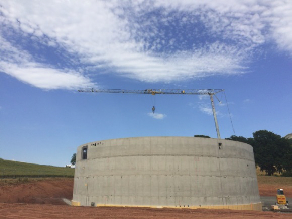 Digester of Bitterley Biogas AD after completion of concrete worksPhoto by PlanET Biogastechnik GmbH