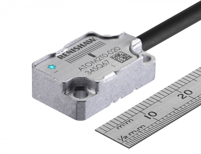 ATOM 20 µm readhead with engineering rulerPhoto by Renishaw plc
