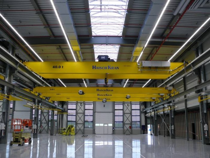 Energy-saving overhead cranes on two stacked crane runwaysPhoto by SWF Krantechnik GmbH