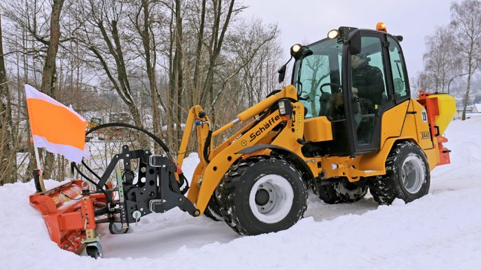 Schäffer showcased the cabin versions of its compact wheeled loaders at ...