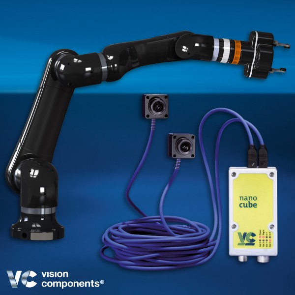 gomtec’s Safety Multi-Camera Gripper can “see” thanks to the smart camera VC6210 nano cube dualPhoto by Vision Components GmbH