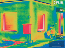Thermal image of a building