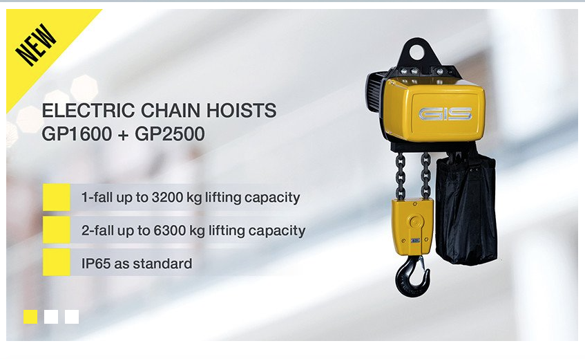GIS launches GP1600 and GP2500 electric chain hoists NEWS