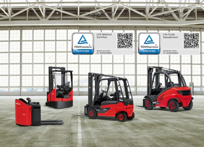 Linde Material Handling has developed a scientific methodology with which to comprehensively assess the environmental impact of its forklift trucks and warehouse handling equipment over their entire product life cycle. Based on this, life cycle assessments (LCAs) have been undertaken for the company’s seven major product groups. Both the methodology and the resulting LCAs have been approved and certified by the technical inspection authority TÜV Rheinland.Photo by  Linde Material Handling GmbH