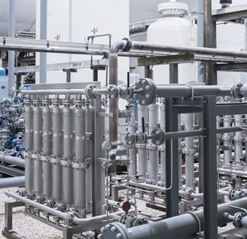 The picture shows membranes - a part of the helium purification facility in Mankota, Canada.Photo by The Linde Group
