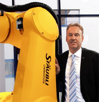 AUTOMATICA is the most important trade fair event this year for Gerald Vogt, Managing Director of Stäubli Robotics.Photo: Stäubli